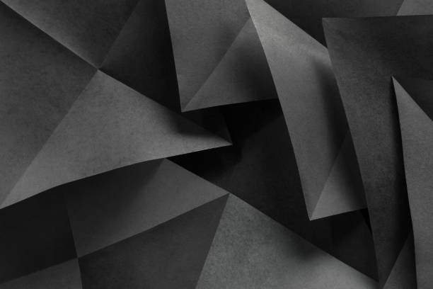 istock Geometric shapes in black and white, abstract background 1043720538