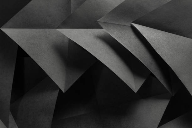istock Geometric shapes in black and white, abstract background 1043721492
