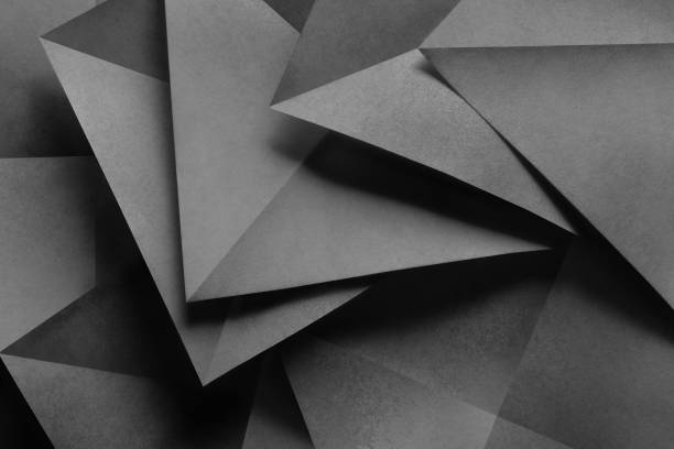 istock Geometric shapes in black and white, abstract background 1043721948