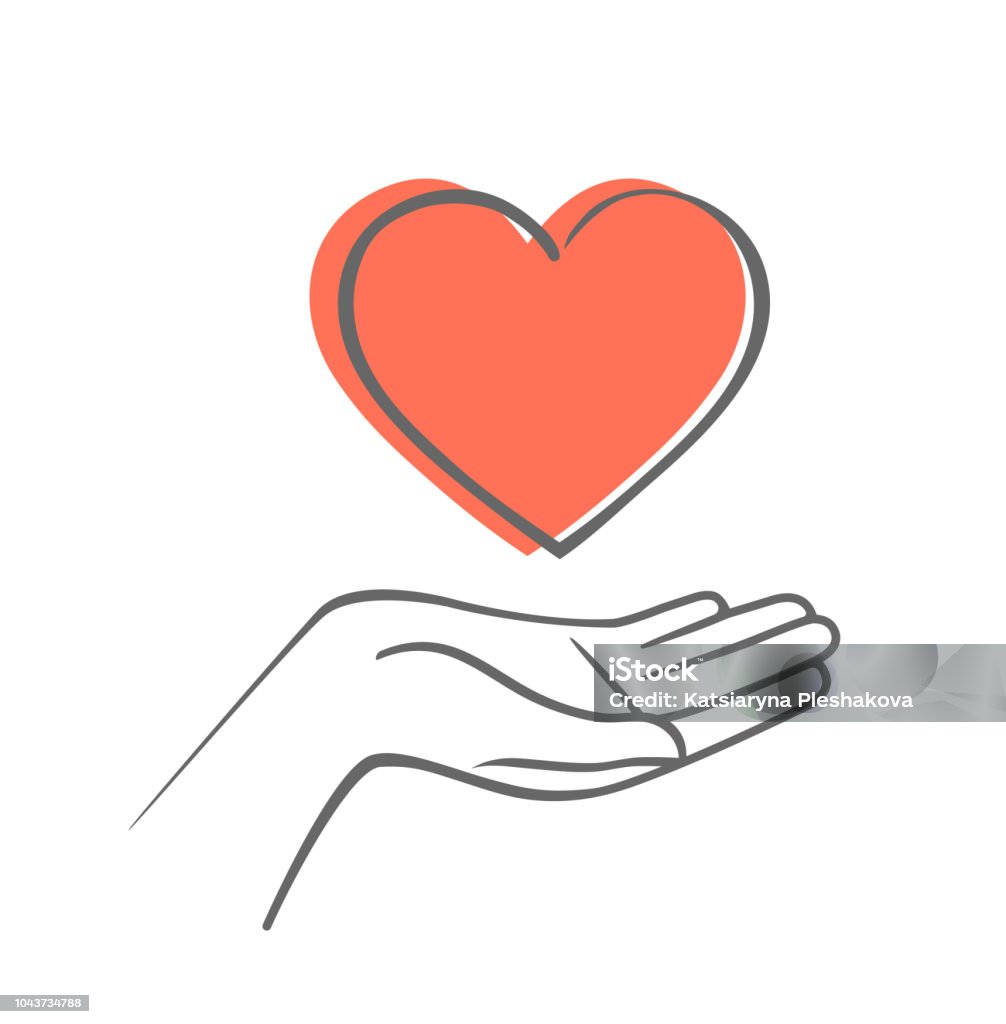 Biểu Tượng Bàn Tay Trao Yêu Thương Hình minh họa Sẵn có - Tải ...