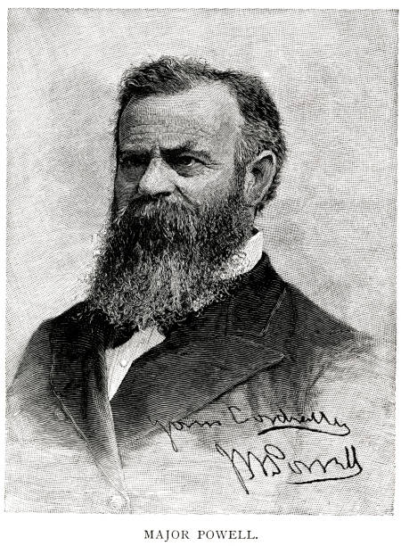Woodcut portrait of John Wesley Powell (March 24, 1834 
