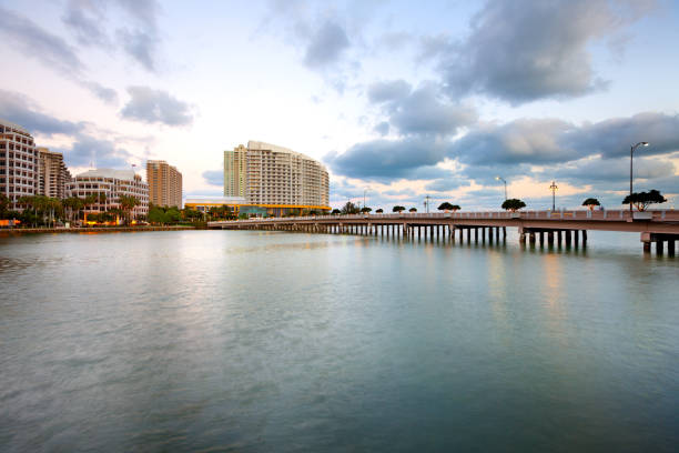 istock Brickell Key and Brickell Key Drive in Miami 1043744382