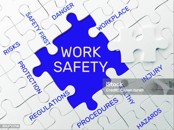 Work Safety Puzzle Concept Stock Photo - Download Image Now - Occupational Safety And Health, Safety, Working