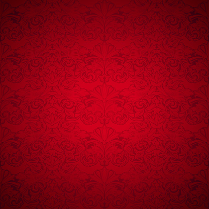 Red Vintage Background Royal With Classic Baroque Pattern Stock  Illustration - Download Image Now - iStock