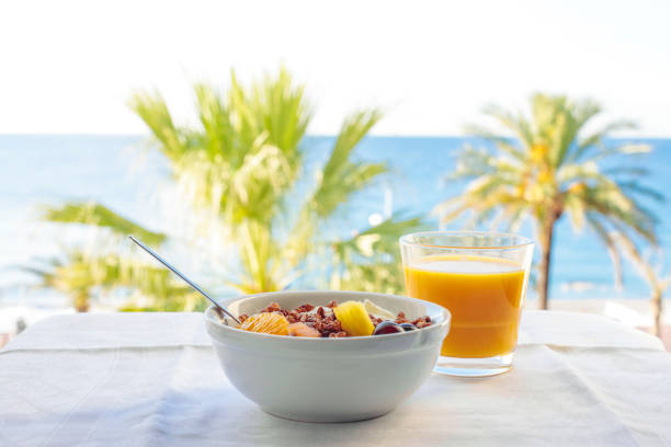 istock Breakfast cereals in a white bowl 1043755832
