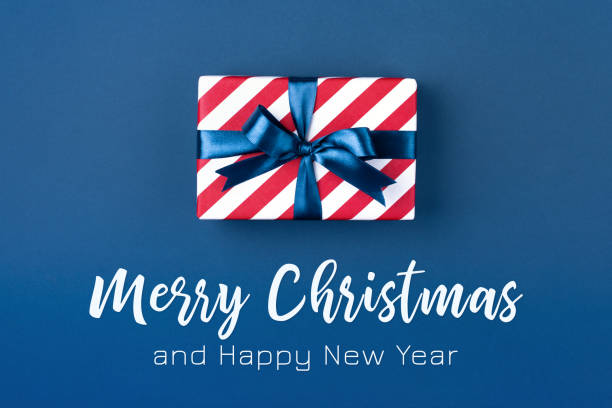 istock Gift box with blue ribbon. 1043756106
