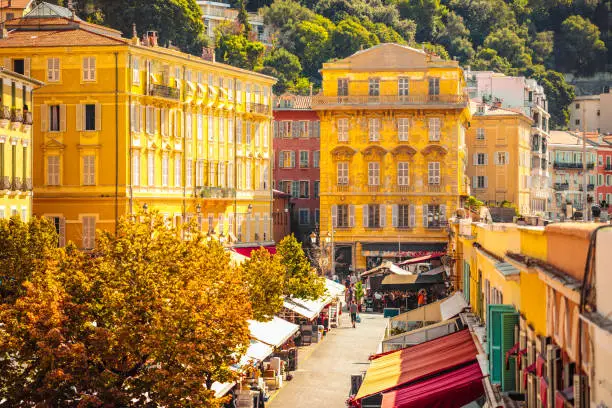 Photo of Cours Saleya flower market in Nice, France