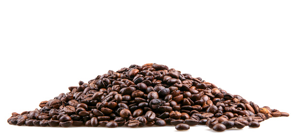 coffee beans on white background