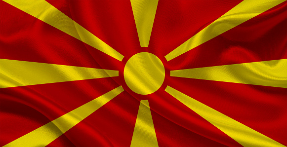 Macedonian waving flag