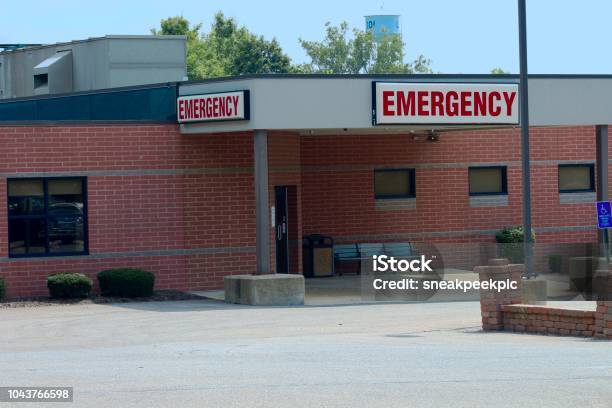 Emergency Room Exterior Stock Photo - Download Image Now - Hospital, Rural Scene, Small