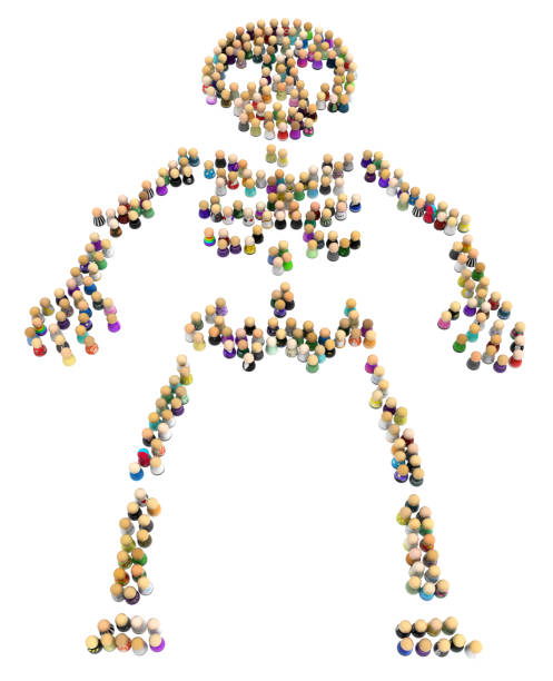 istock Cartoon Crowd Figure, Skeleton 1043779590