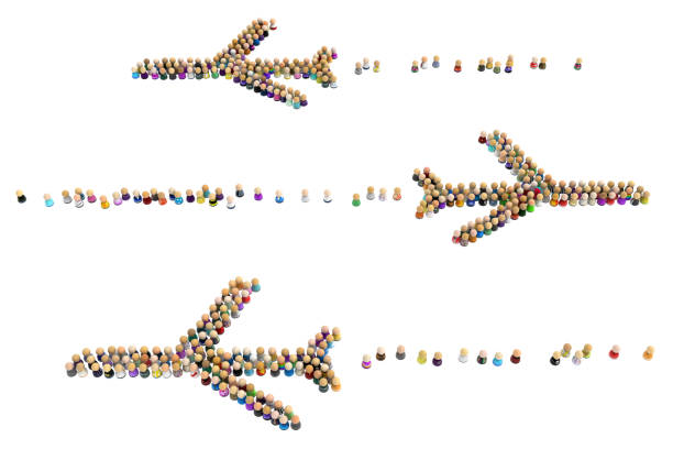istock Cartoon Crowd, Airplanes 1043779634