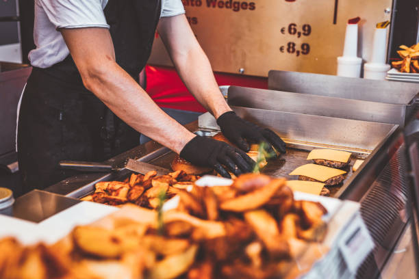 istock Process of cooking burgers 1043786478