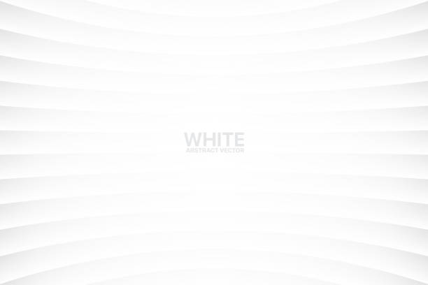 Vector White Abstract Geometrical Background White Clear Blank Subtle Abstract Vector Geometrical Background. Monotone Light Empty Concave Surface. Minimalist Style Wallpaper. Futuristic 3D Illustration concave illustrations stock illustrations