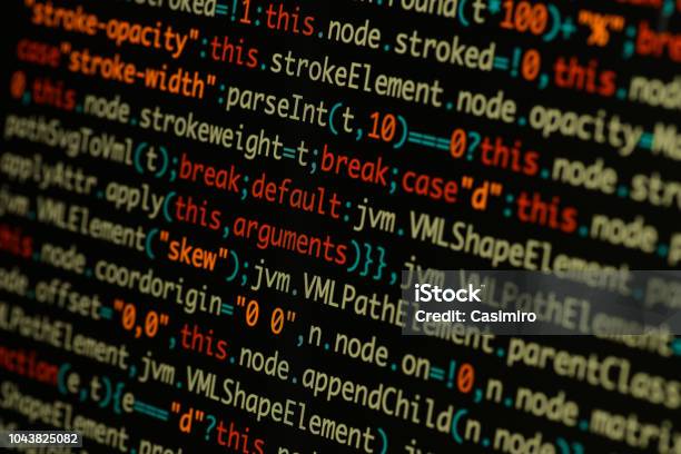 Real Java Script Code Developing Screen Programing Workflow Abstract ...