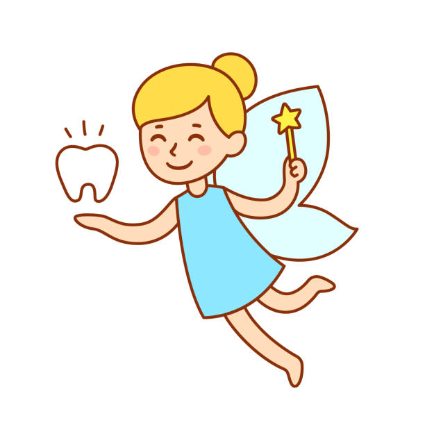 Cute Cartoon Tooth Fairy Stock Illustration - Download Image Now - Tooth  Fairy - Fictional Character, Cartoon, Child - iStock