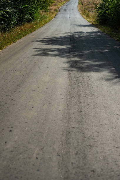 istock Asphalted Russian road in the countryside 1043837312
