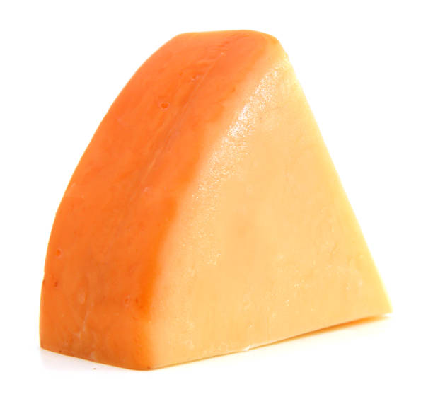 istock piece of cheese isolated on a white background 1043837964