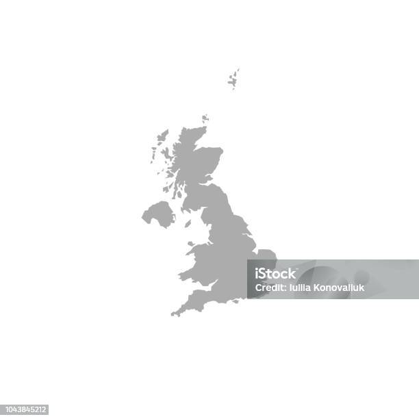 Great Britain Map Vector Stock Illustration - Download Image Now - UK, Map, Vector