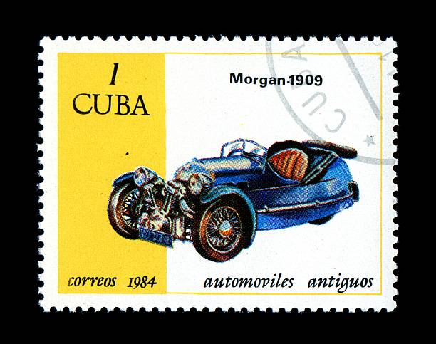 istock Historical Antique Auto Postage Stamp Cuban 104385776