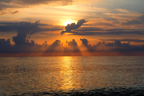 istock Beautiful sunset above Black sea 1043882182