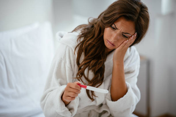 istock Worried with unwanted pregnancy 1043882224
