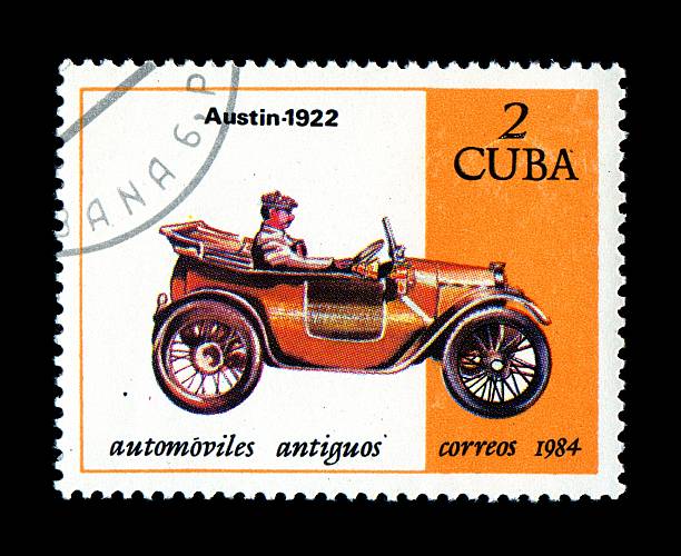 istock Historical Antique Auto Postage Stamp Cuban 104389072