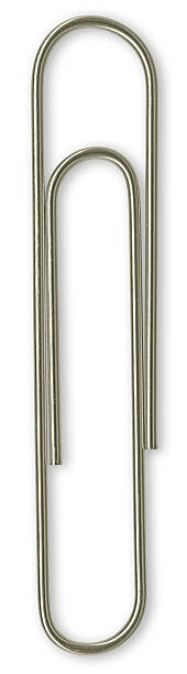 istock Hi-res isolated paper clip with clipping path on white background 104389300