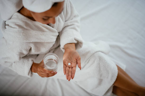 istock Woman with a stomach ache 1043898860