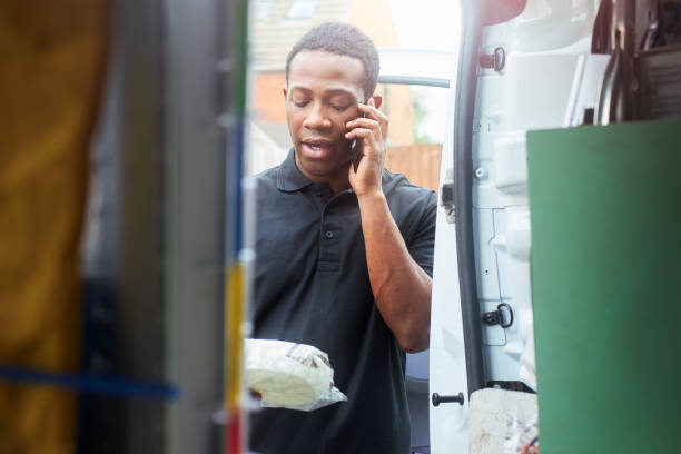 istock Checking parts with client on the phone 1043899406