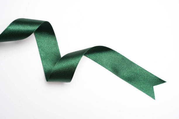 istock green ribbon border isolated on white background 1043920742