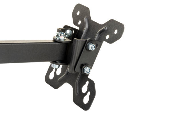 istock Black bracket for TV on a white background isolation 1043926526