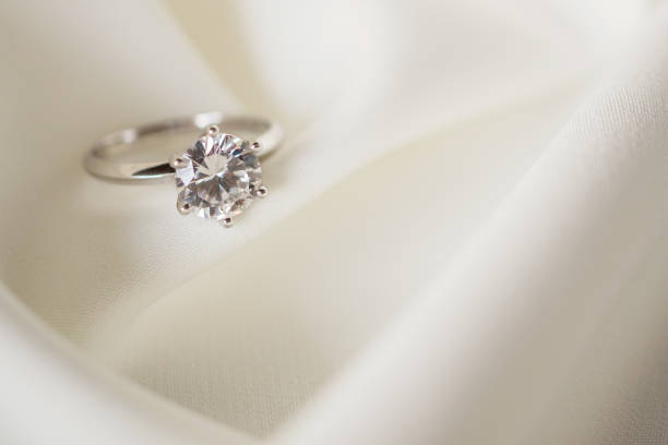 istock Jewelry wedding diamond ring close up 1043927242