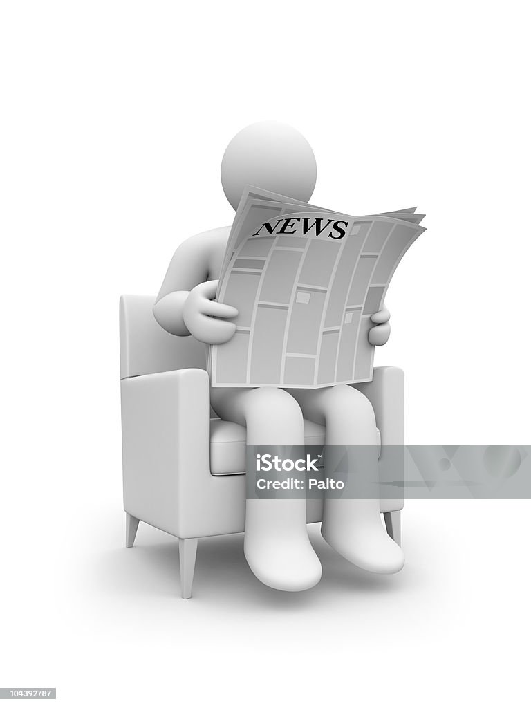 Person read newspaper  Men Stock Photo