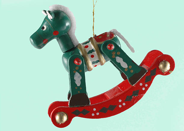 istock Christmas rocking horse 104393589