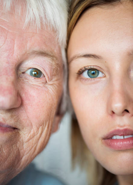 istock Family generation green eyes genetics concept 1043939720