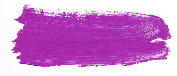 istock Purple brush stroke over white background 1043959424