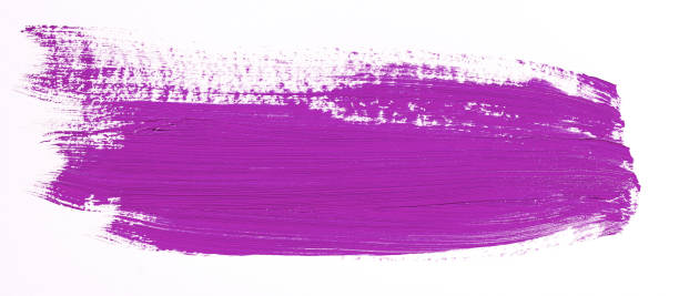 istock Purple brush stroke over white background 1043959480
