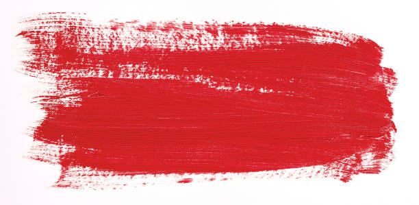 Purple brush stroke over white background