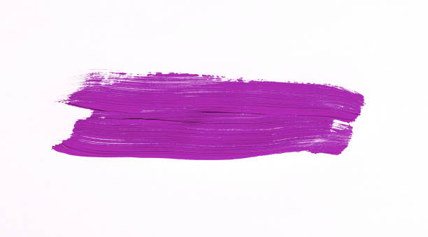 istock Purple brush stroke over white background 1043959510