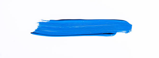 Purple brush stroke over white background