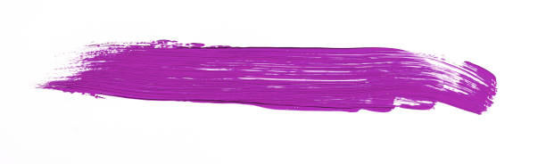 istock Purple brush stroke over white background 1043959580
