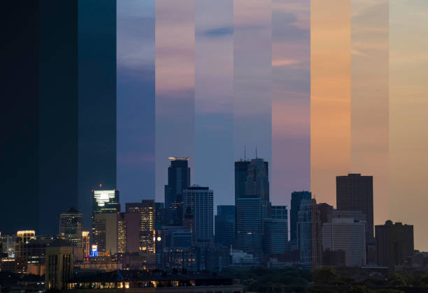 istock Minneapolis Skyline - Night to Day Transition 1043966170