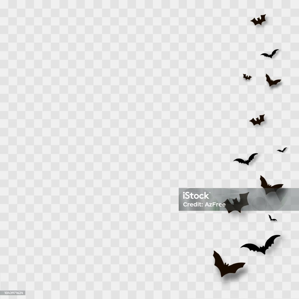 Flying bats on transparent background. Vector. Flying bats on transparent background. Vector Halloween stock vector