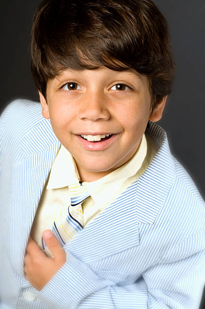 istock Young Boy In Blue Suit & Tie Portrait 104397806