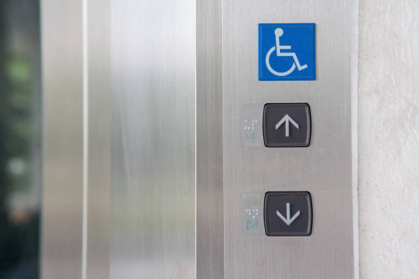 symbols of elevator for disabled background