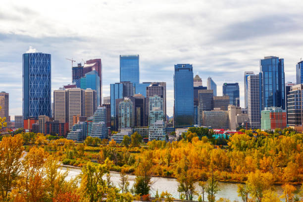 istock Calgary Downtown Skyline in Autumn Colors 1043985462