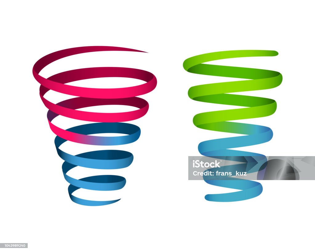 Spiral infographic colorful spiral infographic element Spiral stock vector