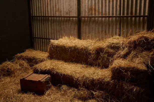 old barn attic and hay stack