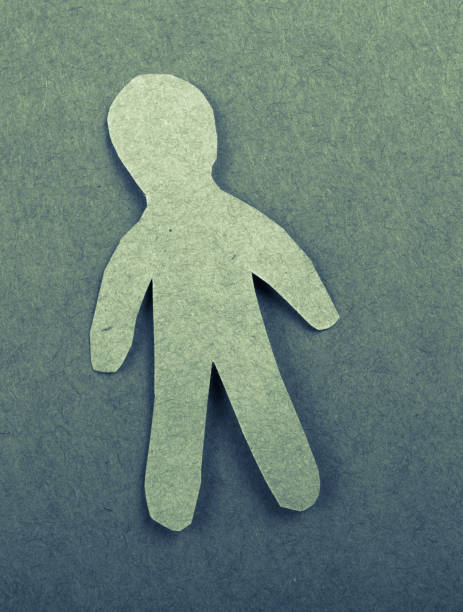 istock Paper man shape in the view 1043997578